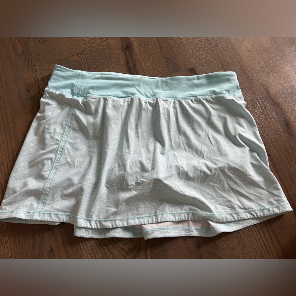 lululemon pace rival skirt, size-12, color pastel blue